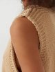 Women's V Neck Sleeveless Knit Pullover Sweater Vest Casual Cami Tank Top